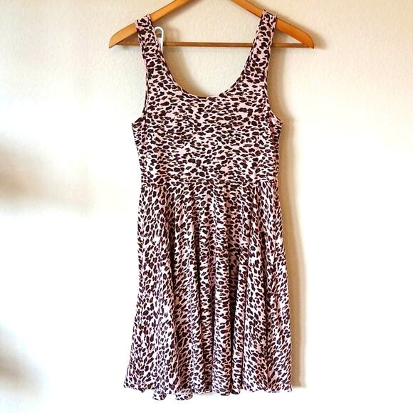 Free People Leopard Print Pink Tank Dress - Picture 3 of 6